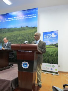 rofessor Tekalign Mamo addressing the sub-Saharan Africa symposium of the role of potassium in balanced fertilisation.