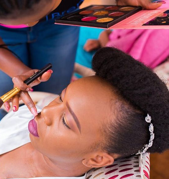 Putting the finishing touches on a bride's wedding day