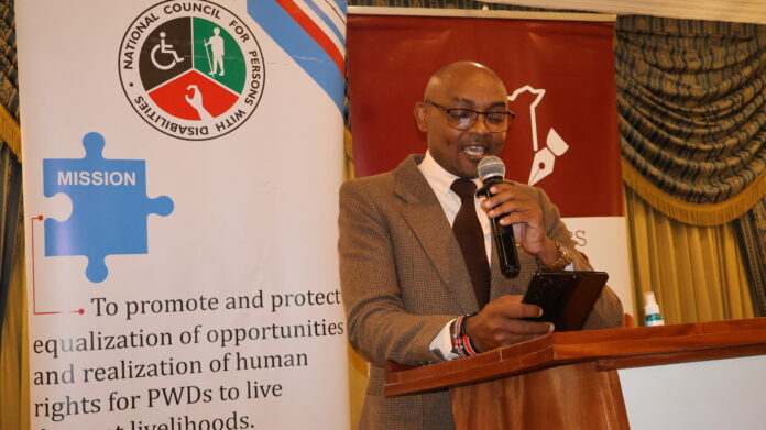 Dr Duncan Chengo, director of the National Council for Persons with Disabilities during the Engagement